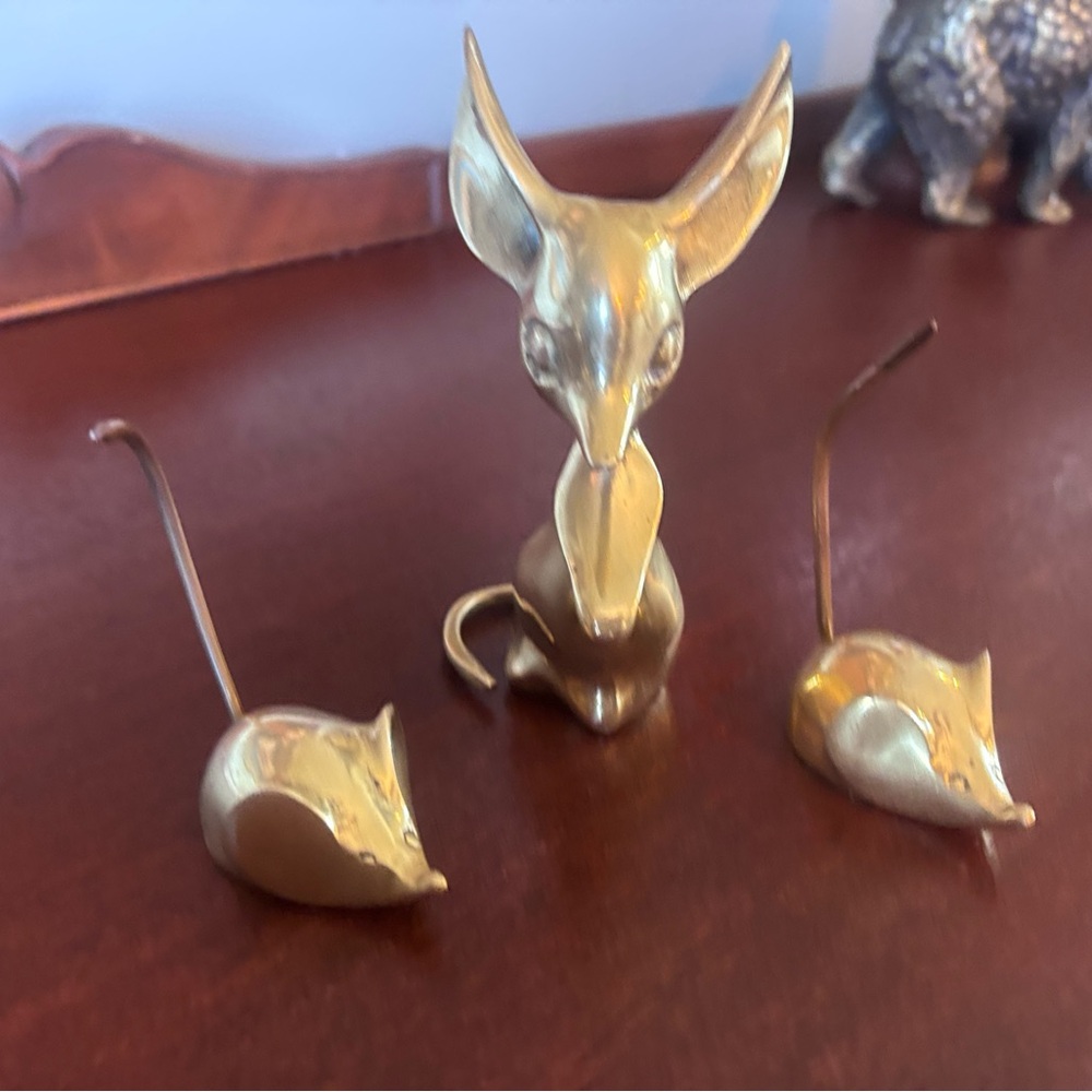 Brass Animal Figurine Set